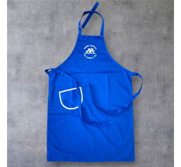 Apron - Ambrus Attila with logo and slogan - blue